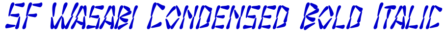 SF Wasabi Condensed Bold Italic шрифт